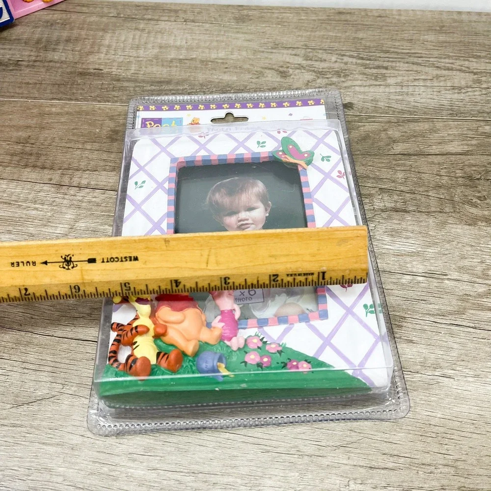 Disney Winnie the Pooh Tigger Piglet 4x6 Photo Frame Stepping Stones NIP Vintage